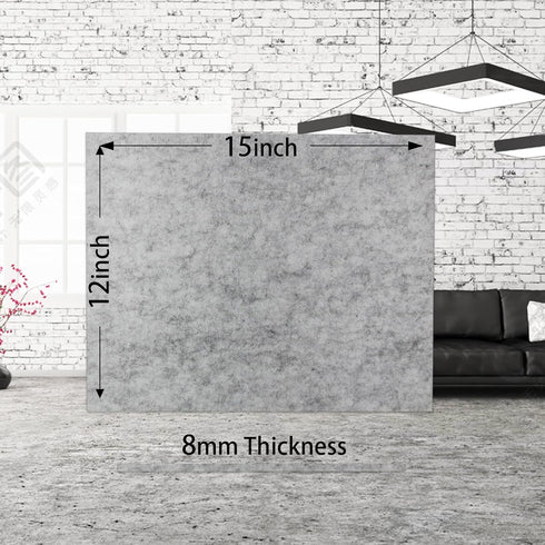 8 MM Thick Felt Furniture Pads (Non-Adhesive), 15 x 12 Gray Felt Pads for Furniture, Cuttable Felt Furniture Pads for Hardwood Floors, Thick Felt Sheets for Crafts (2 Pack) by Halyuhn