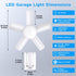 Kofarrten 80W 5 8000LM E26/E27 Bulbs (2 Packs) LED Garage Lights, LED Garage Ceiling Lights with Deformable Panels, LED