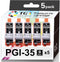 TG Imaging PGI35 Ink Cartridge Replacement for Canon PGI-35 (Black Only) PIXMA IP100B IP100 IP110 Printer (5 Pack,