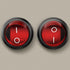 DMTVAL 10Pcs 12V 2 2 6A/250V 10A/125V, Red LED Round Rocker Switch Kit, Pin Position SPST ON/Off Toggle with Pre-Wired