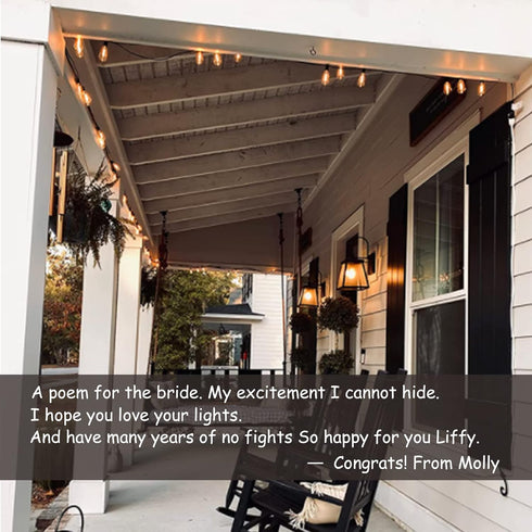 50FT Dimmable 27 Bulbs,Vintage DAMAING Outdoor String Lights Waterproof,LED Patio Lights with Bright Shatterproof Retro