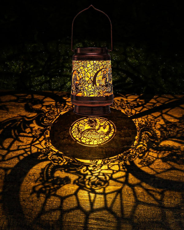 Dragon Decor Solar Lanterns - Waterproof Hanging Lights for Outdoor Garden Patio