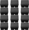 DIKACA 12pcs Black Square Tube End Caps Furniture Leg Protectors Plastic Inserts for