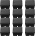 DIKACA 12pcs Black Square Tube End Caps Furniture Leg Protectors Plastic Inserts for