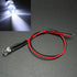 uxcell 5Pcs 5mm Pre Wired LED, White DC9-12V Clear Lens, Light Emitting Diodes by uxcell