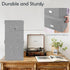 Vinyl Record Storage Box Set of 2, Grey Case with Lid Holds up to 160 Albums, CD Crate Organizer for 7"/45 RPM LPs