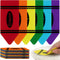AKAIXI 24PCS Crayon Carpet Spots Markers for Classroom Decorations 4.7" x 2" Pastel