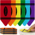 AKAIXI 24PCS Crayon Carpet Spots Markers for Classroom Decorations 4.7" x 2" Pastel