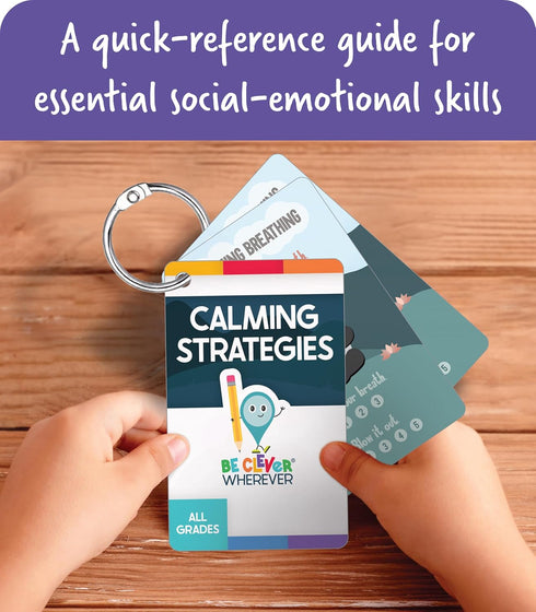 Carson Dellosa Be Clever Wherever Calming Strategies Flash Cards, Mindfulness Cards with Emotional Regulation Tools for