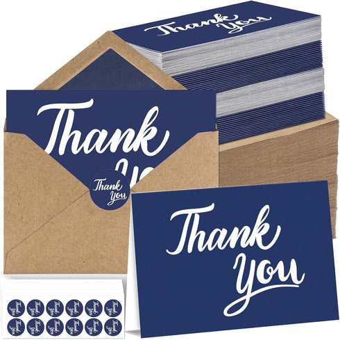 600 PCS Thank You Cards with Envelopes Matching Stickers Thank You Notes