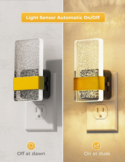 0-100LM Dimmable 1 Pack L LOHAS LED Night Light, Bathroom Night Lights Plug Into Wall with Dusk-to-Dawn Sensor