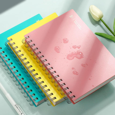 EMSHOI A5 Spiral Notebook, College Ruled, 300 Pages, 5.7" X 8.22", 100gsm Thick Paper, Waterproof Hardcover