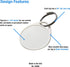 Lucky Line Round Label-It Plastic Tags, White, 25 Pack (25129)