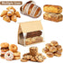 GOULIKFUL 50 Pack 10.5x10.6x6.1 Inch Packaging Large Paper Bread Bags for Homemade Bread Sourdough Sandwich, Resealable