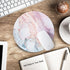 ITNRSIIET 7.877.870.12 inches, Marble Round Mouse Pad Pink Marble Customized Premium-Textured Washable Desktop