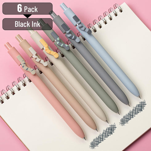 Mr. Pen- Retractable Gel Pens, 6 Pack, Black Ink, Cat Gel Pens, Cat's Tail Gel Pens Fine Point 0.5mm, Retractable Pens, Aesthetic Pens for Journaling Fine Tip Pens, Cute Cat Pens for Cat Lovers