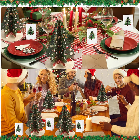 Afniimyapt 10 Set 3D 3D Christmas Tree Pop Up Cards Merry Christmas Paper Popup Greeting Card with Note Card Envelope