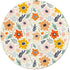Round Gaming Mouse Pad, Non-Slip Rubber Base Mat with Stitched Edge 7.9 x 7.9 Inch, Adorable Flower
