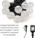 AWQ 35 Commercial 20 G50 Bulbs FT Globe String Lights Outdoor Grade Light with Shatterproof LED Waterproof Extendable
