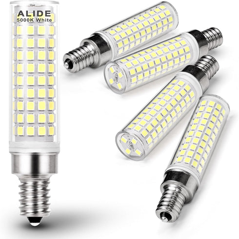 ALIDE E12 100w LED Candelabra Bulbs Replacement C7,5000K Daylight White,1200lm T6 10W LED