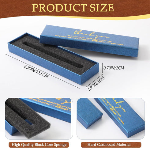 Fulmoon 24 Pcs Inspirational Pen Boxes Thank You Pen Boxes for Ballpoints Pens Motivational Quote Pen Cases Bulk Appreciation Gifts for Employee Teacher Coworker School Office Team, No Pen(Colorful)