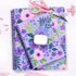 Steel Mill & Co Cute Mini Spiral Notebook, 8.25" x 6.25", Durable Hardcover, 160 Lined Pages, Lilac Floral