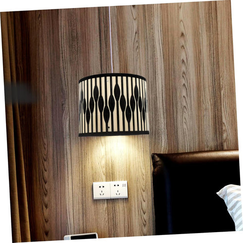 Rattan Lamp Shade Fabric Assembly Required Lampshade: Table Bedside Floor Lamp Fabric Drum Lampshade Classic Geometric