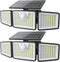 daphino 2500LM Solar Lights Outdoor with Motion Sensor,3 Head 270 Wide Angle