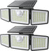 daphino 2500LM Solar Lights Outdoor with Motion Sensor,3 Head 270 Wide Angle