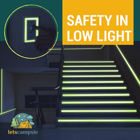 Glow in The Dark Tape – 30ft x 1inch – Premium Industrial Grade Luminous Glow Tape for Night and Outdoor Use