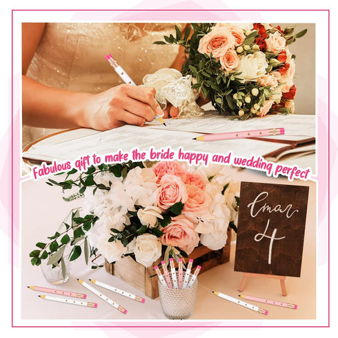 CHENGU 48 Pcs Half Pencils with Eraser, Mini Pencils for Wedding Party Favors