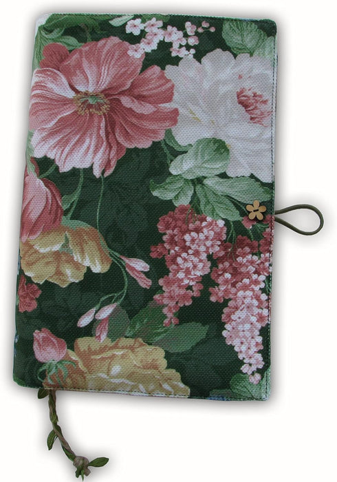 Fabric Novel Book Cover for Adults - Flower Spring Pattern, Washable Padded Case Sleeve Bag, 5.5 x 8.2 x 1.6