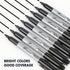 Buecs 200 Count Permanent Markers, Black Permanent Markers, Fine Point, Waterproof & Smear Proof Markers, Quick Drying