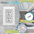 Bling Wall Plates for Electrical Outlets, 2023 Glitter Covers with Silver Rhinestones, Decorative Accessories (2 Pack)