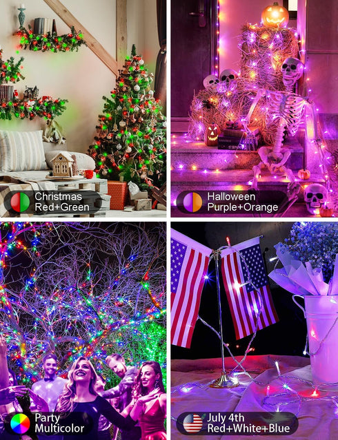 100 33Ft echosari Christmas String Lights, LED Smart String Lights Millions Color Changing with App, Music Sync