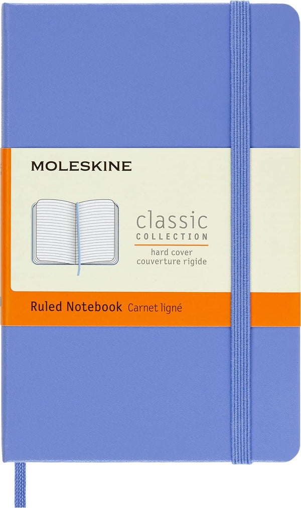 Moleskine Classic Notebook, Pocket, Ruled, Hydrangea Blue, Hard Cover (3.5 X 5.5)