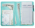 Mymazn Server Books for Waitress, Organizer Wallet for Restaurant Waitstaff, Guest Check Book Holder, Turquoise Green