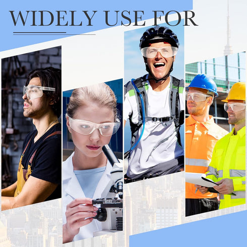 Queekay 12 Pack Safety Glasses, Bulk Impact UV Scratch Protective Eyewear for Men Women and Adolescents