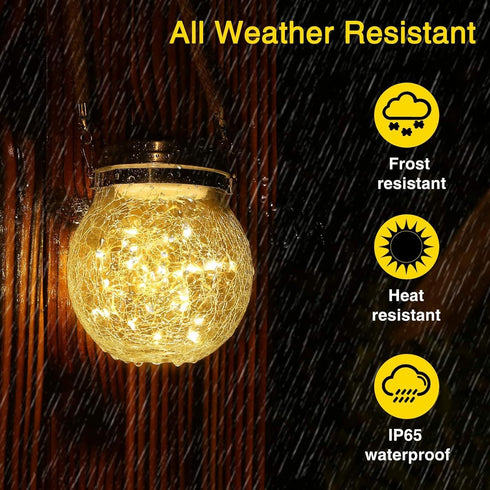 YZYOE LED Solar Wishing Bottle Lights,Outdoor Courtyard Decoration Glass Bottle Warm Light Pendant lamp Wireless Dusk