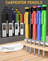 49 Pack Set STAGEEK Carpenter Pencil with Sharpener, Carpenter Pencils with Deep Hole Long-Nib Marker Pens, Carbide