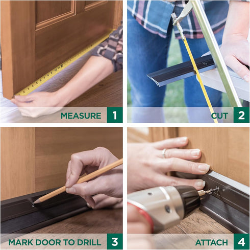 M-D Building Products 05744 36 in. Gold Aluminum and Vinyl Heavy-Duty Screw-on Door Sweep