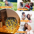 2 Pack Uspring Crystal Mosaic Solar Lanterns Outdoor Waterproof Decorative Hanging Solar Lights for Outside, Gifts