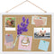 FEBSNOW Cork Board Bulletin Board, 15.7 x 12 Inches with White Frame, Hanging Pin for Office