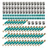 50 Set Cam Lock Fasteners Kit, 3-in-1 Furniture Connecting Hardware with Pre-Inserted Nut, Eccentric Wheel, and Dowels