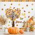 CY2SIDE Fall for Jesus Bulletin Board - 109PCS, Fall Maple Leaves Love Tree Set with Watercolor Cross Cutouts