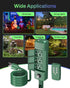 BN-LINK 100FT 6 6ft 1875W/15A,Christmas Outdoor Power Stake Timer, Wireless Remote Control, Dusk to Dawn Sensor