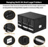 ENGPOW File Box with Lock, Fireproof Document Storage Organizer Box with Inserts for Hanging Letter and Legal Folders