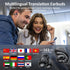 IAMJOY 163 AI Language Translation Earbuds Real Time, Language Translator Earbuds Open Ear Clip-On Design, Language