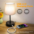 3 Dimmable Ascher Small Bedside Table lamp, RGB Color Changing Lamps, Color Temperatures Nightstand Lamps with USB C