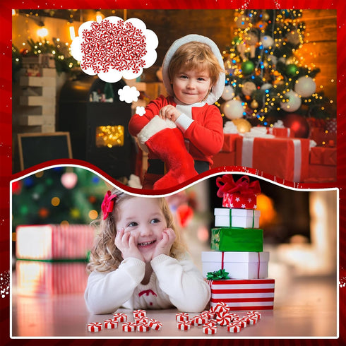 Zhanmai 100 Pcs Candy Erasers, Christmas Large Erasers for School Kids, White and Red Candy Shape